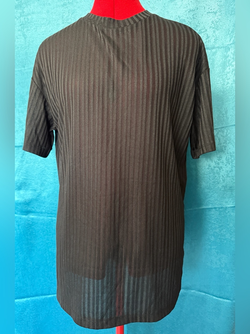 H&M Black Short-Sleeve Ribbed Tee